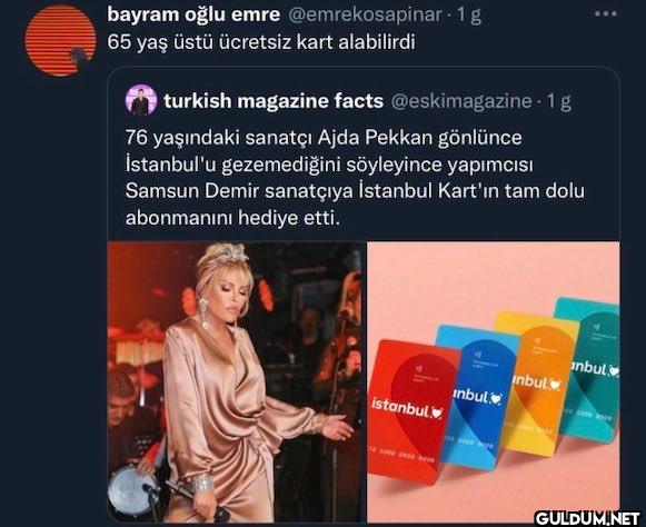 - 1 g 65 yaş üstü ücretsiz...
