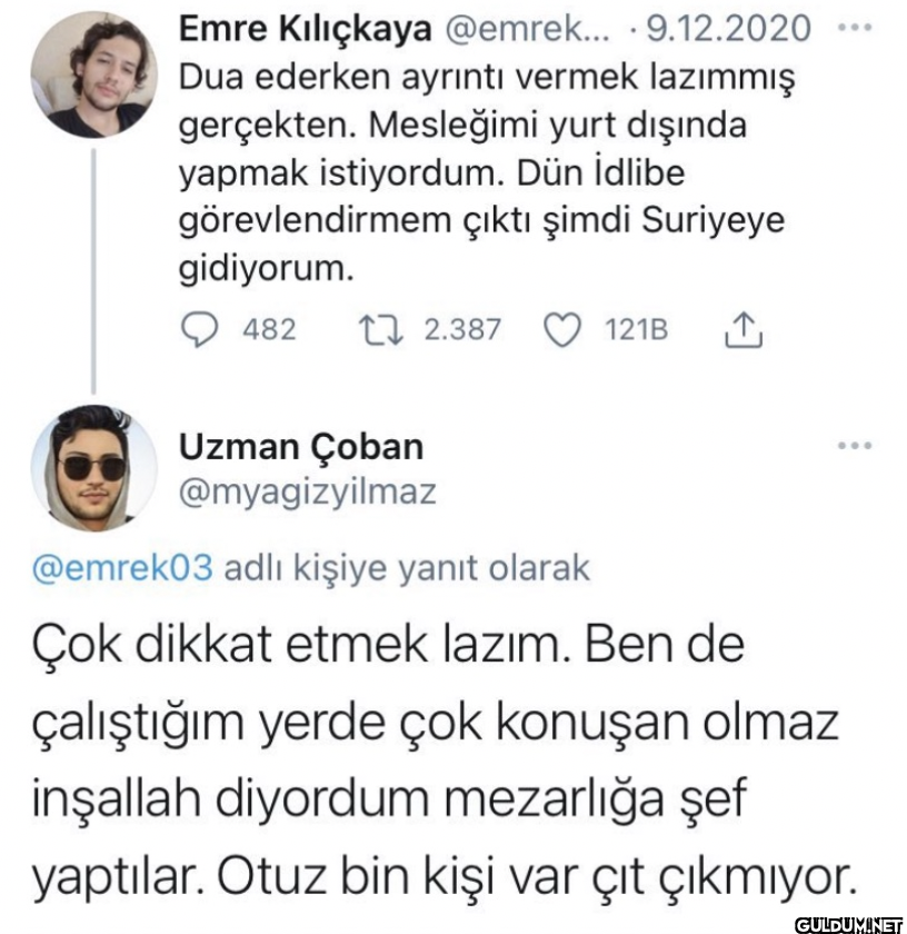 9.12.2020 Dua ederken...