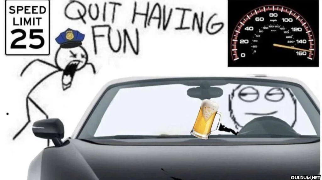 SPEED LIMIT 25 QUIT HAVING FUN