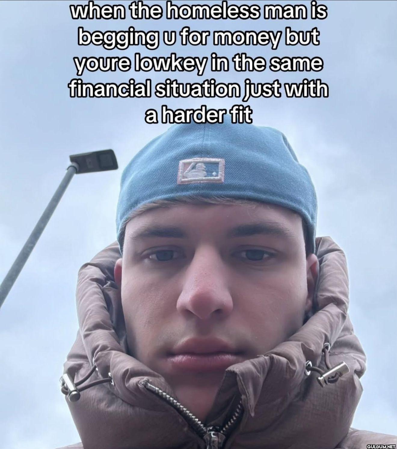 when the homeless man is...