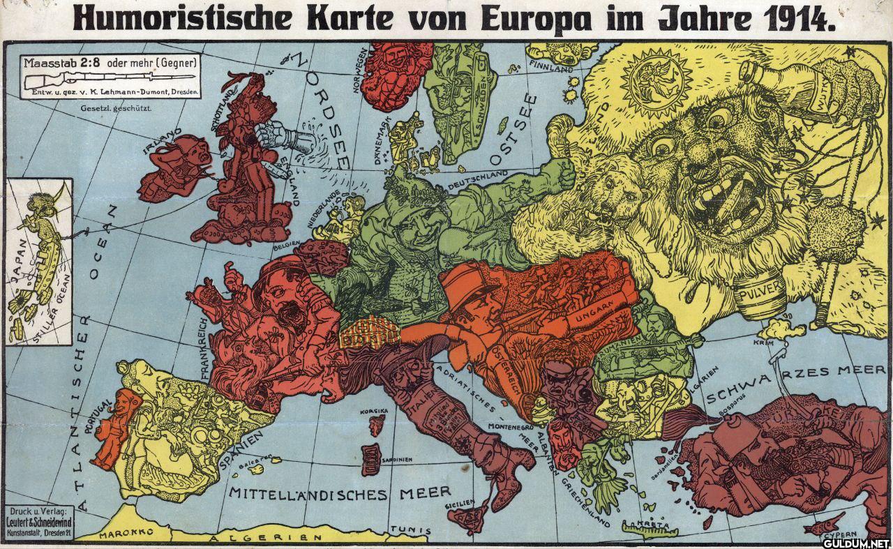 German satirical map of...
