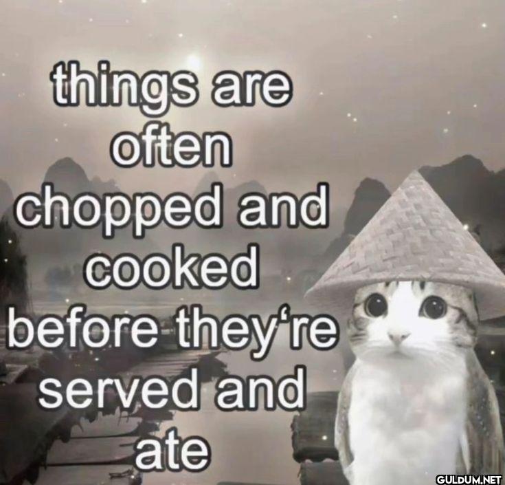things are often chopped...