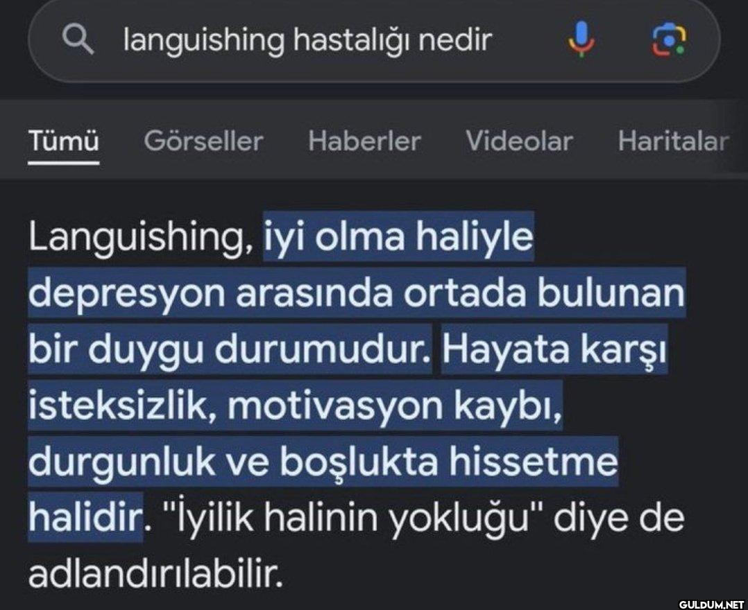 languishing hastalığı...
