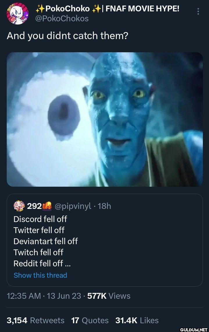 And you didnt catch them?...