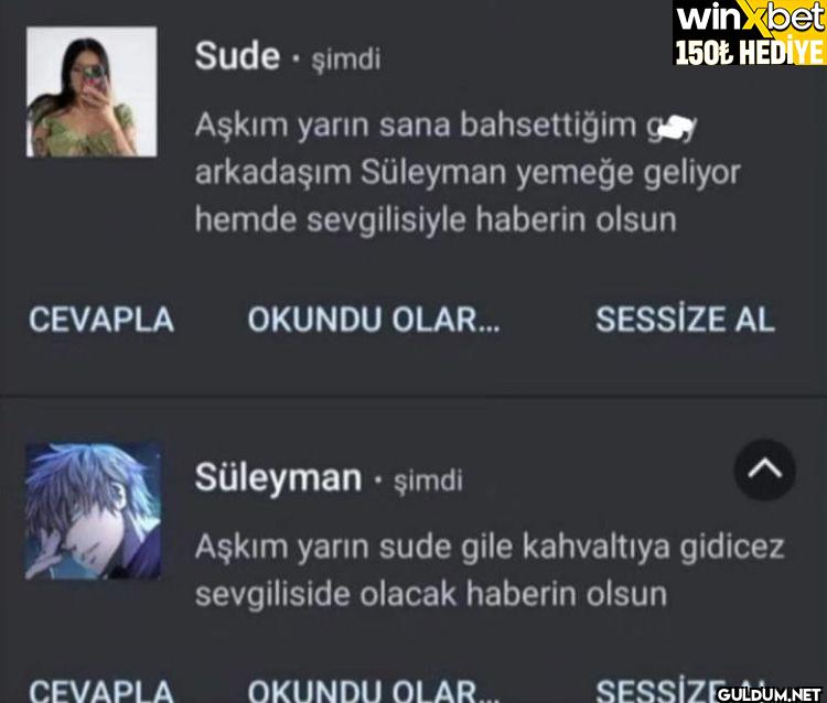 CEVAPLA Sude. şimdi...