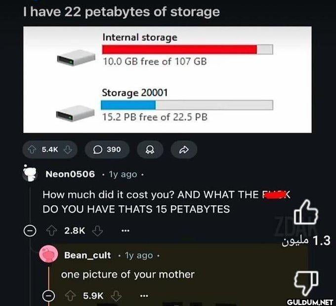 I have 22 petabytes of...