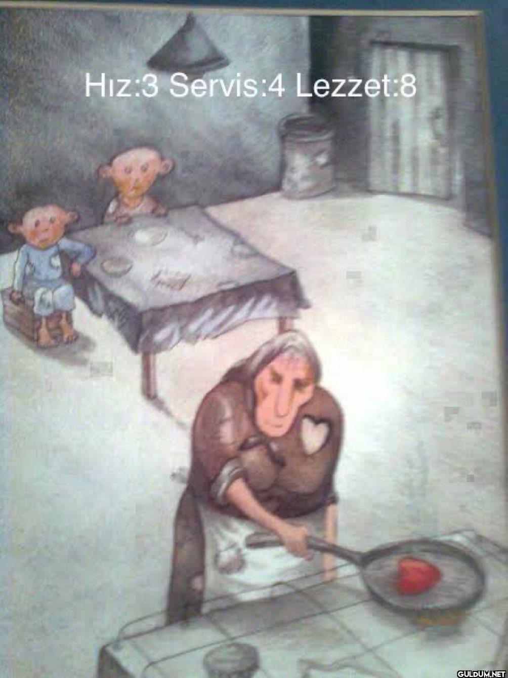 Hız:3 Servis:4 Lezzet:8