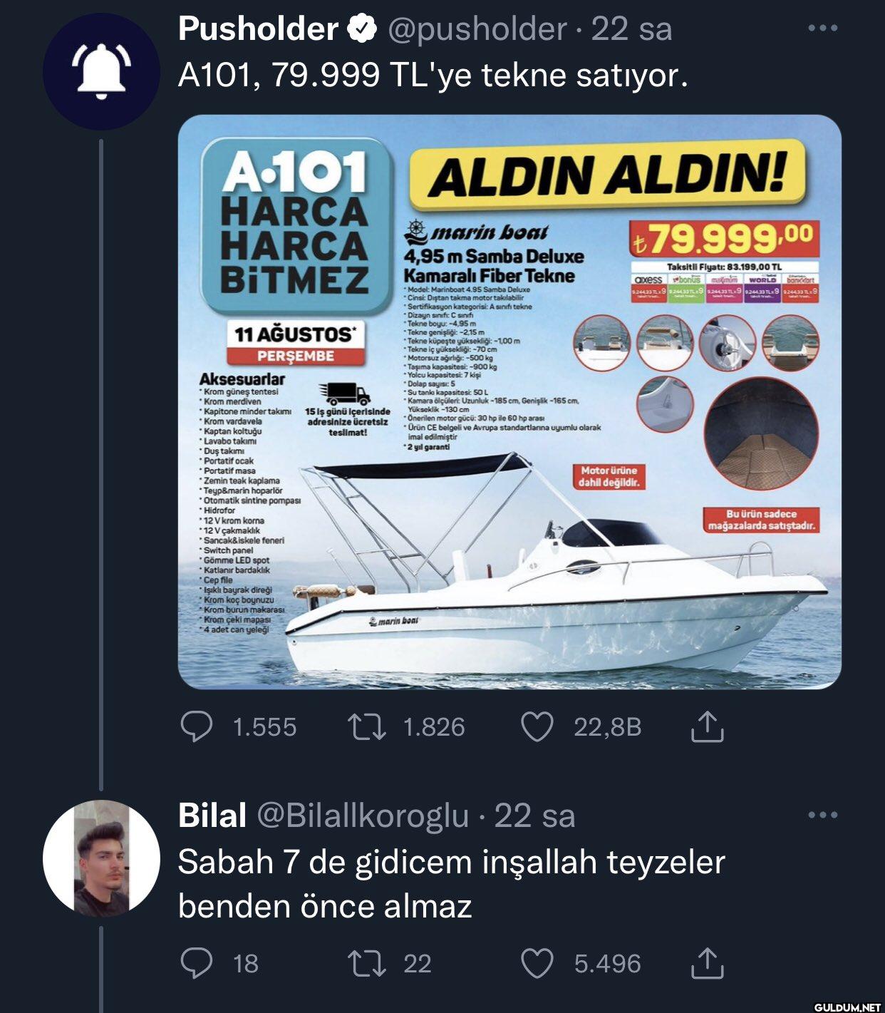 22 sa • A101, 79.999 TL'ye...