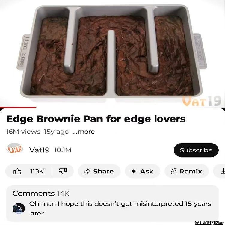 VAT19 Edge Brownie Pan for...