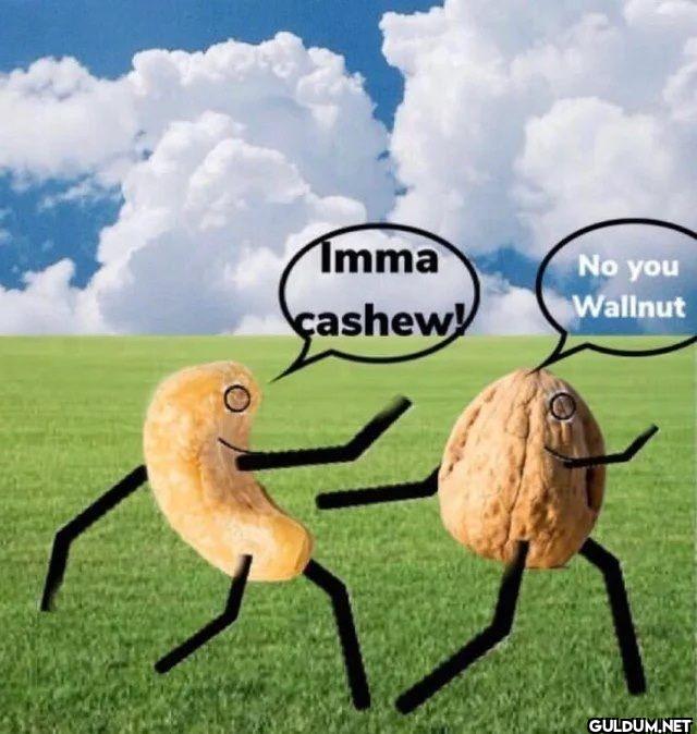 Imma No you Wallnut cashew!