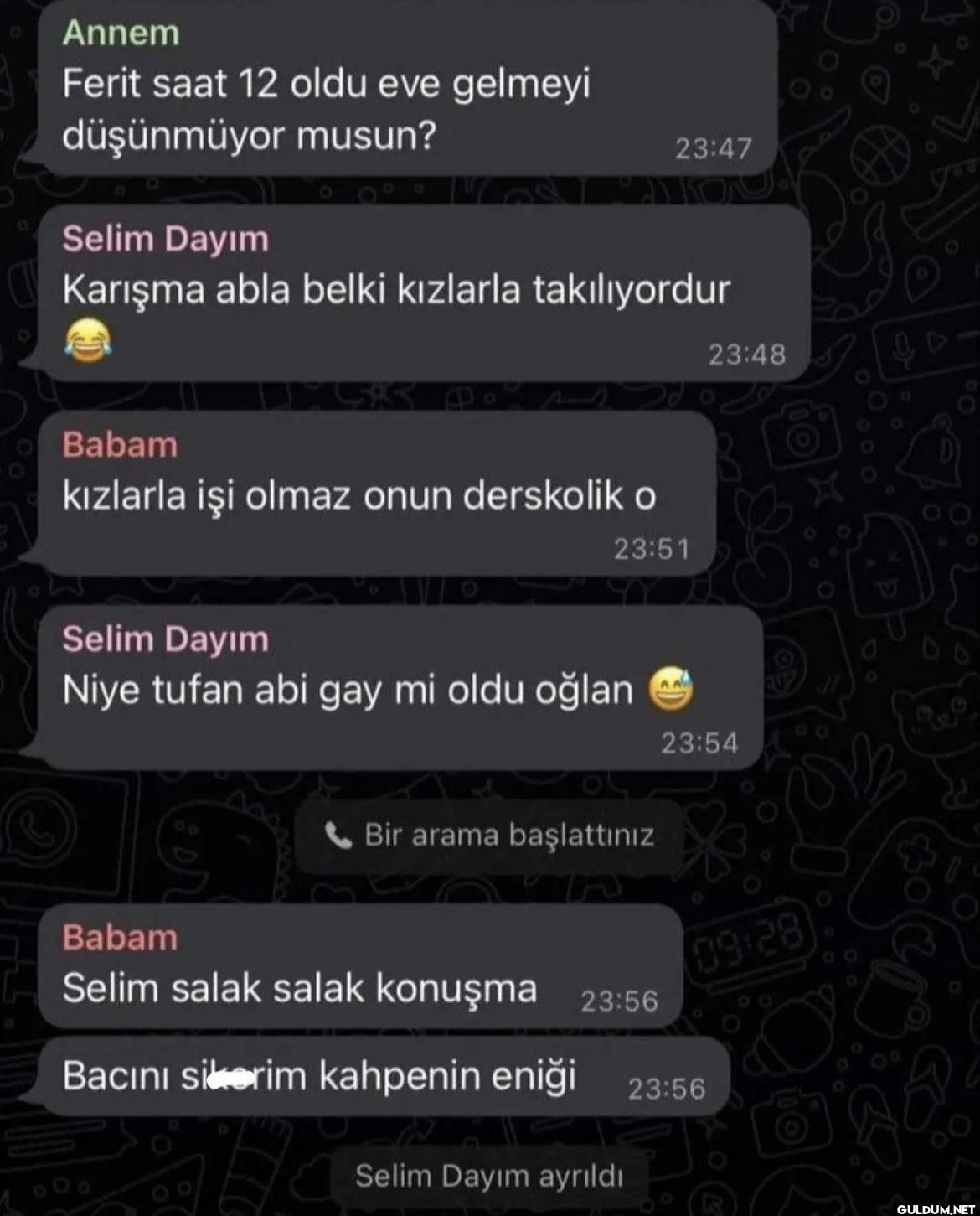 Annem Ferit saat 12 oldu...