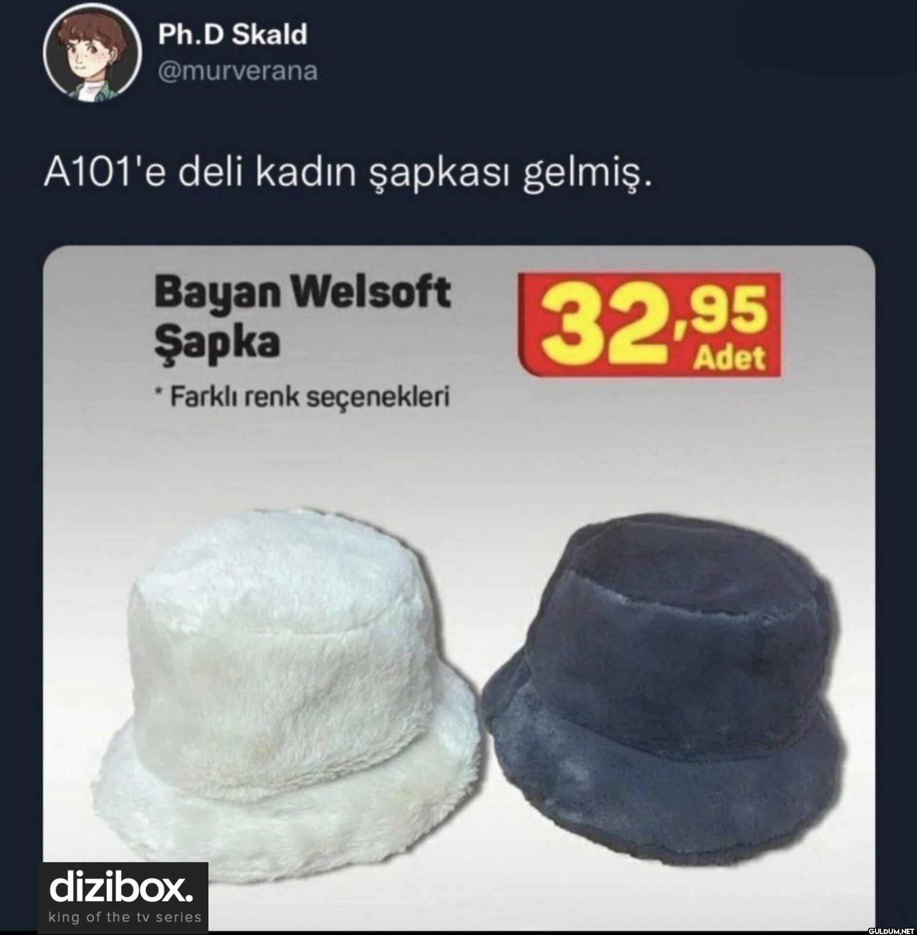 A101'e deli kadın şapkası...