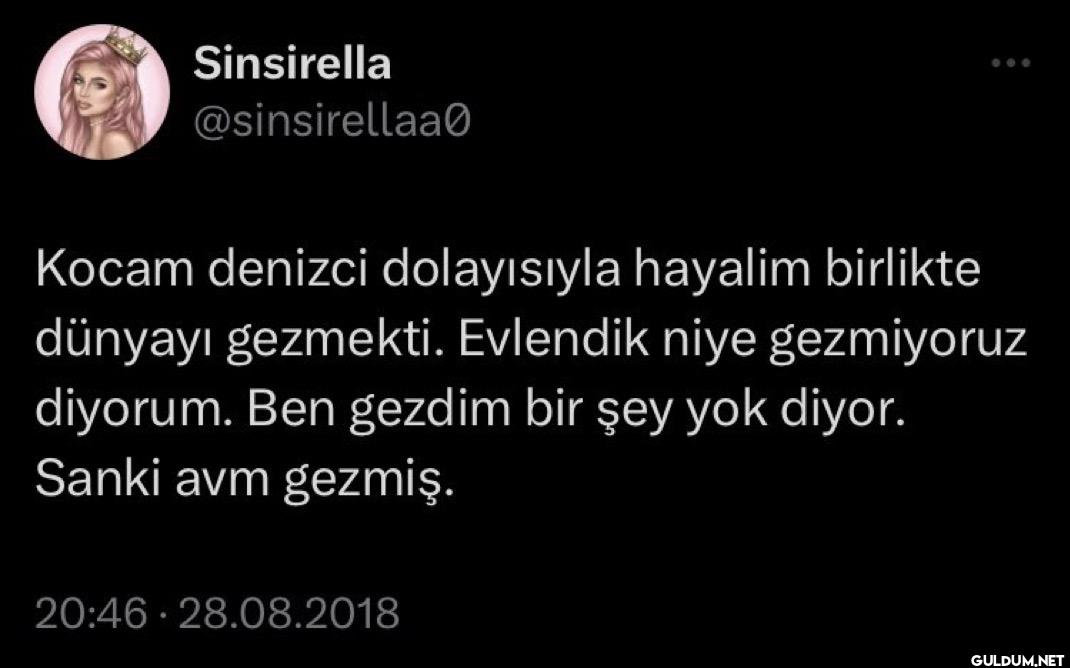 Kocam denizci dolayısıyla...