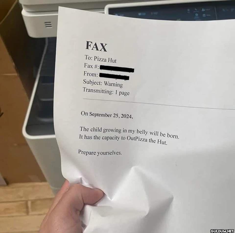 FAX To: Pizza Hut Fax #:1...