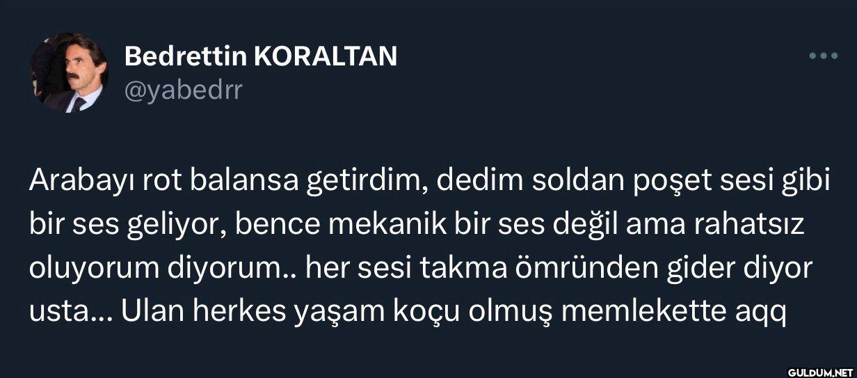 Arabayı rot balansa...