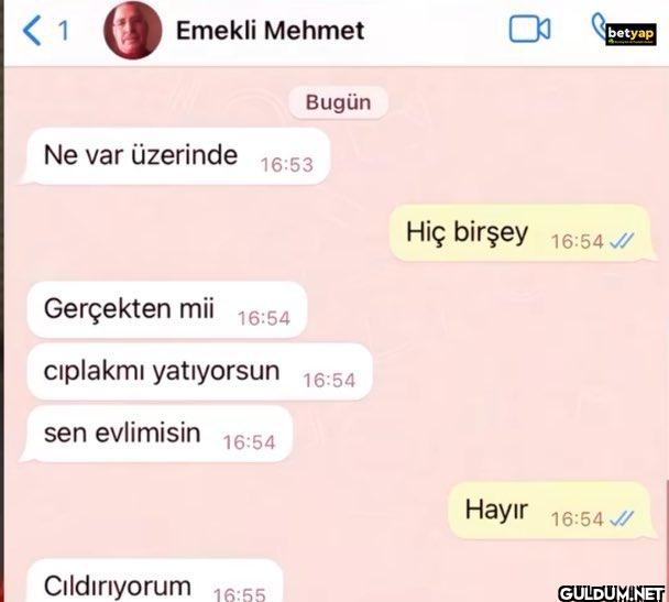 < 1 Emekli Mehmet Ne var...