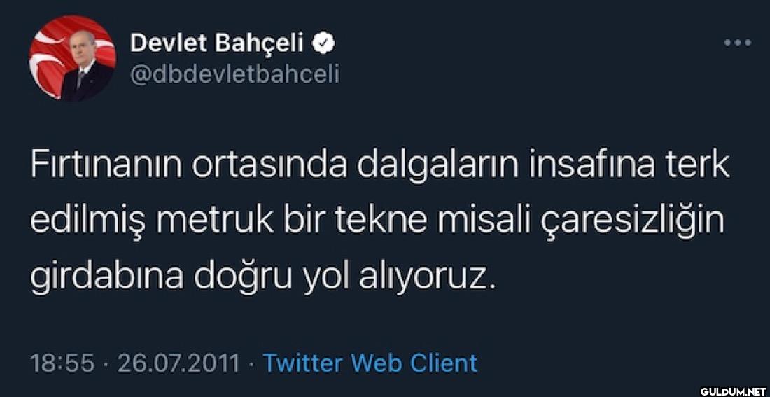 Fırtınanın ortasında...