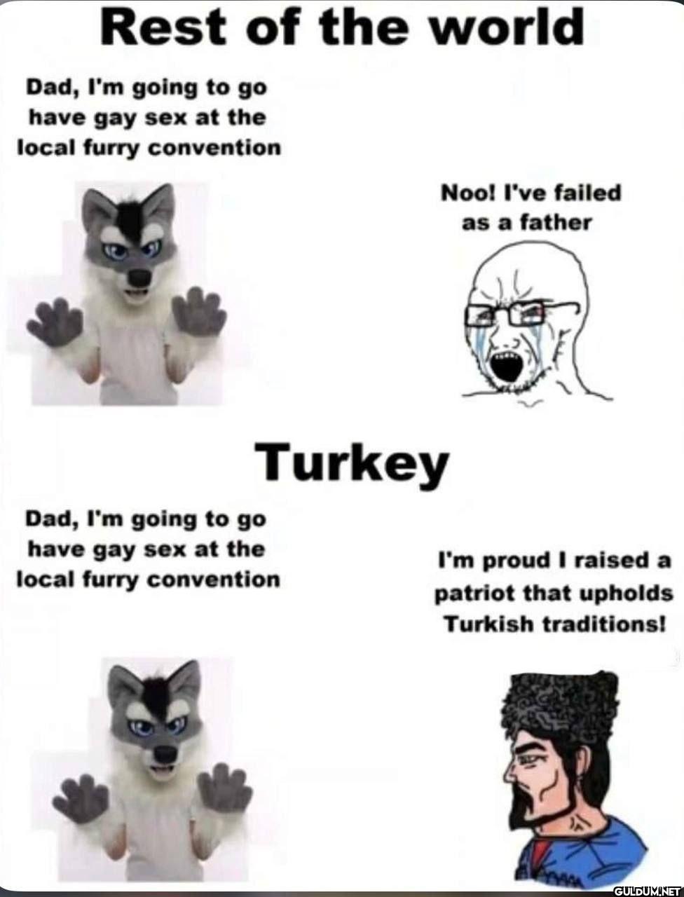Rest of the world Dad, I'm...