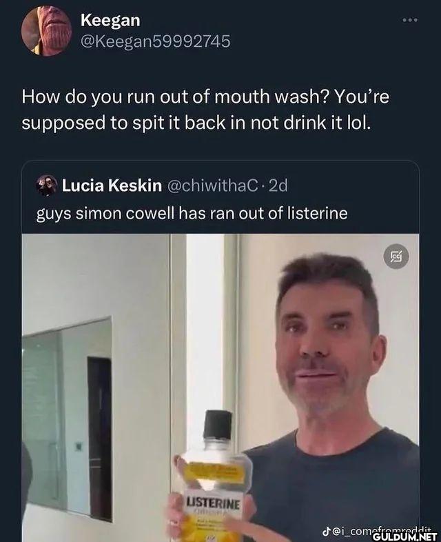 How do you run out of...