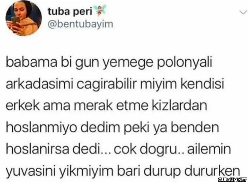 babama bi gun yemege...