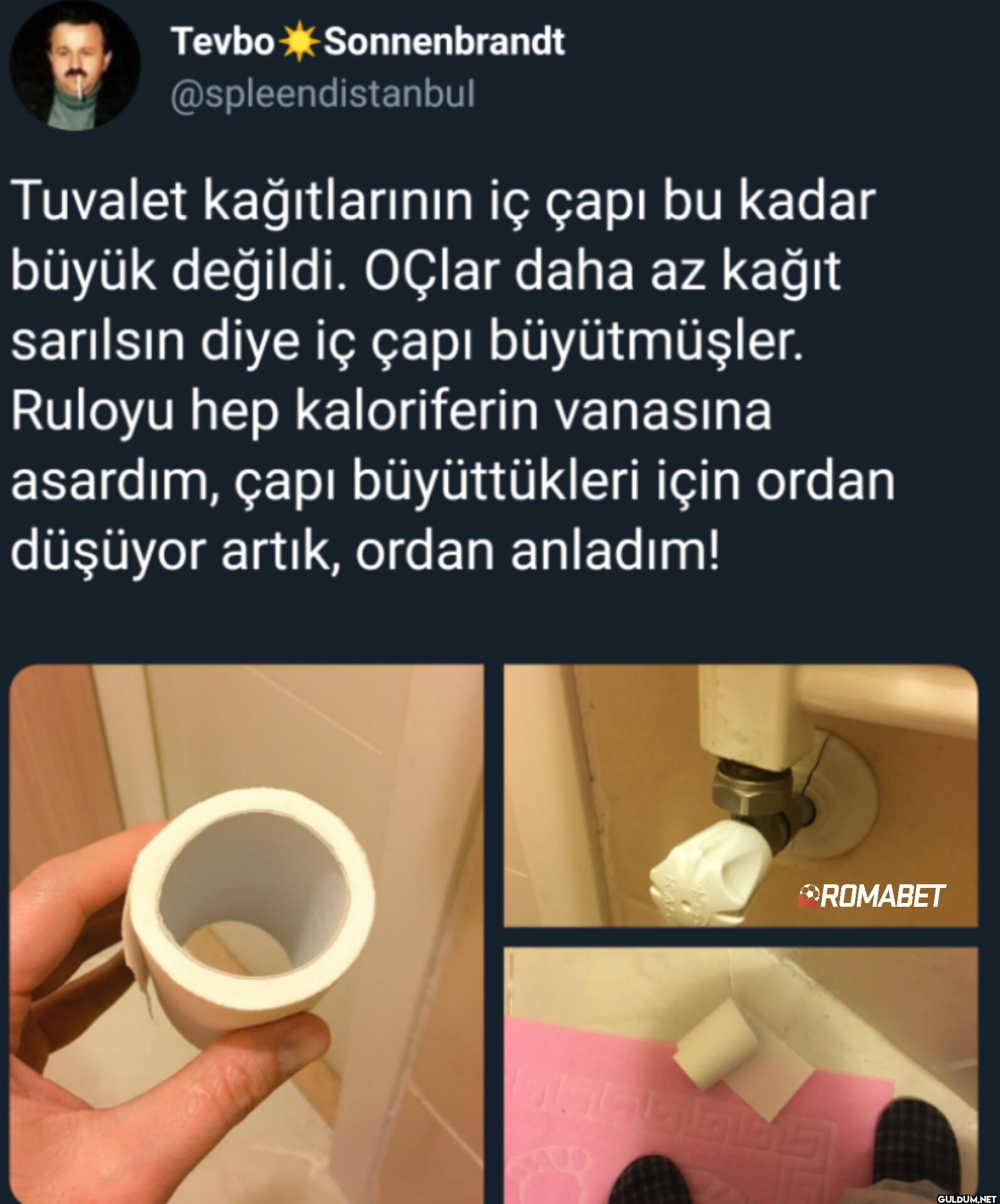 Tuvalet kağıtlarının iç...