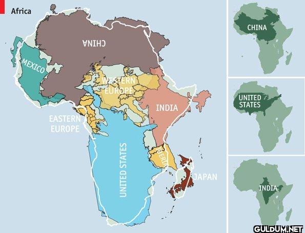 3. Africa is much bigger...