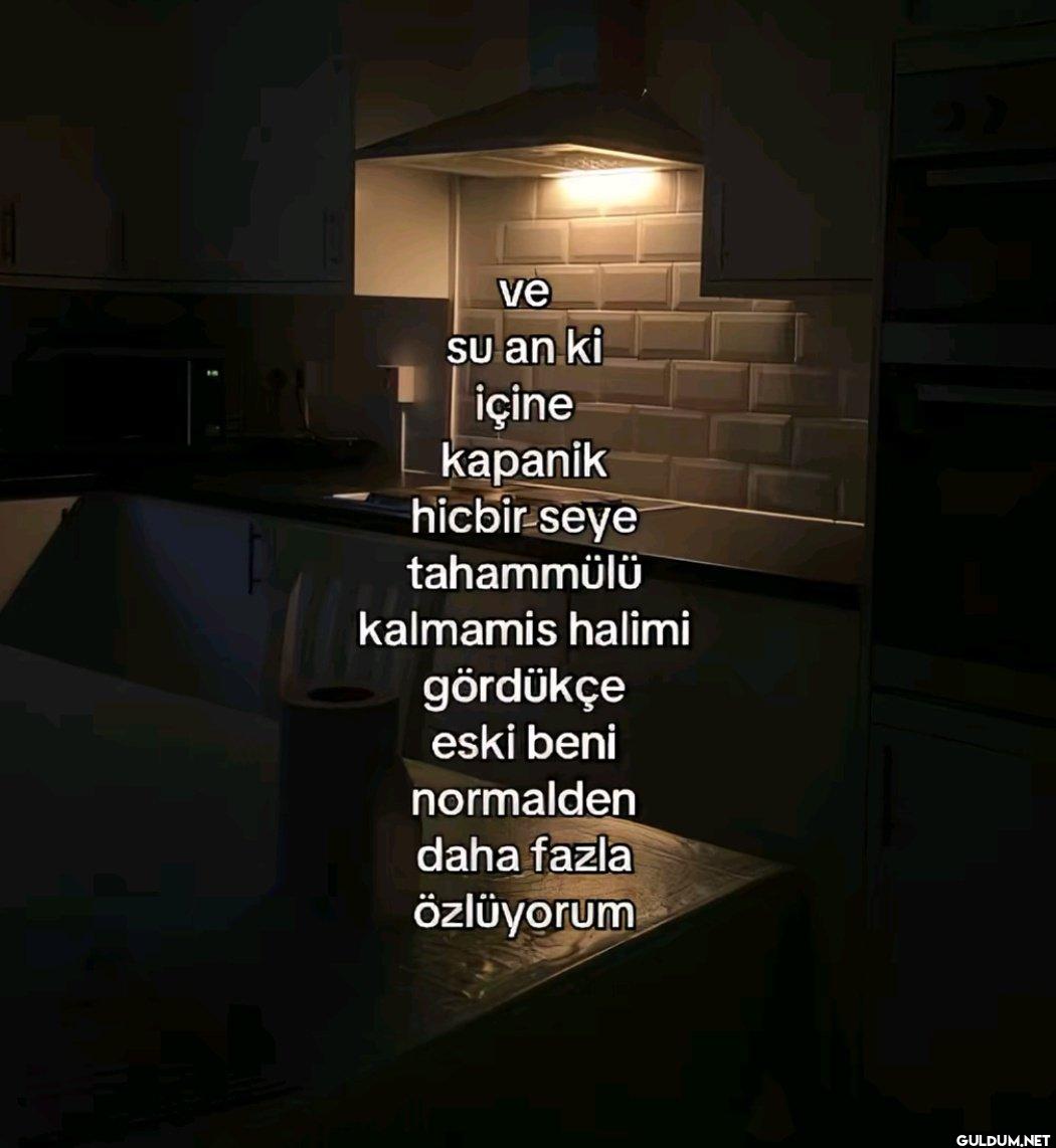 ve Su an ki içine kapanik...