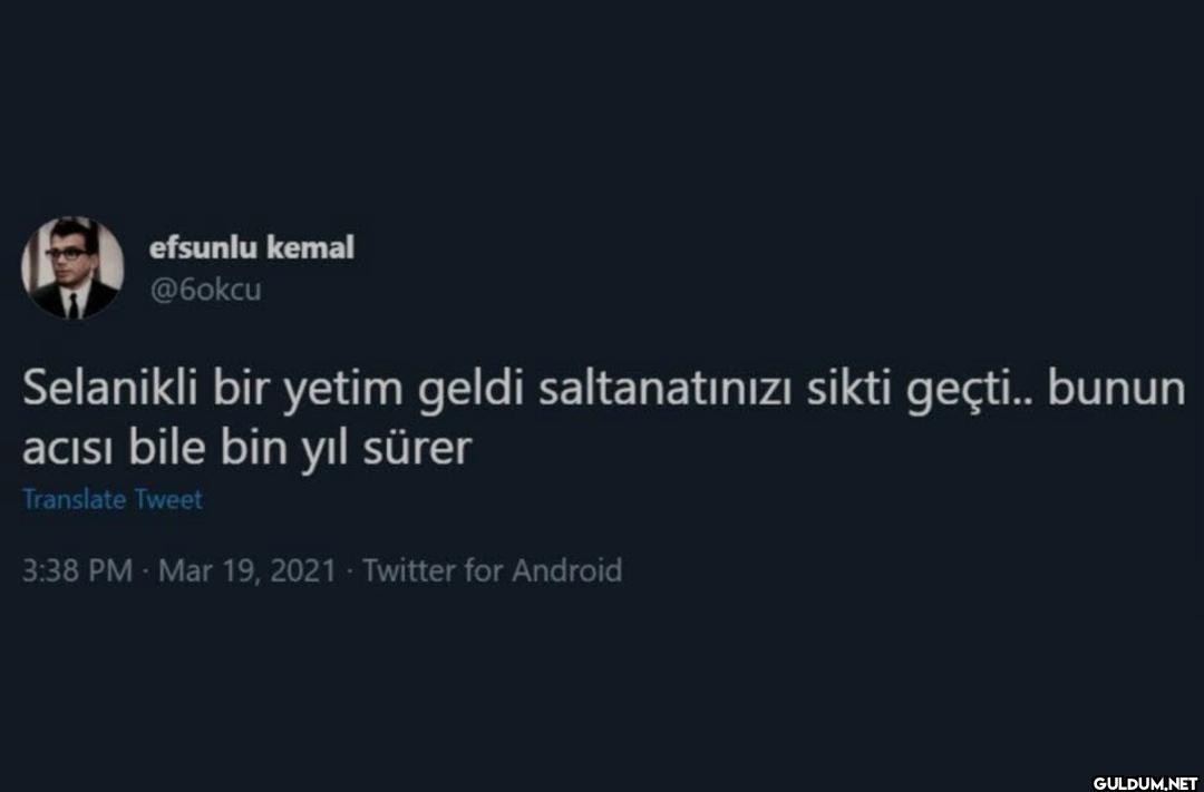 Selanikli bir yetim geldi...