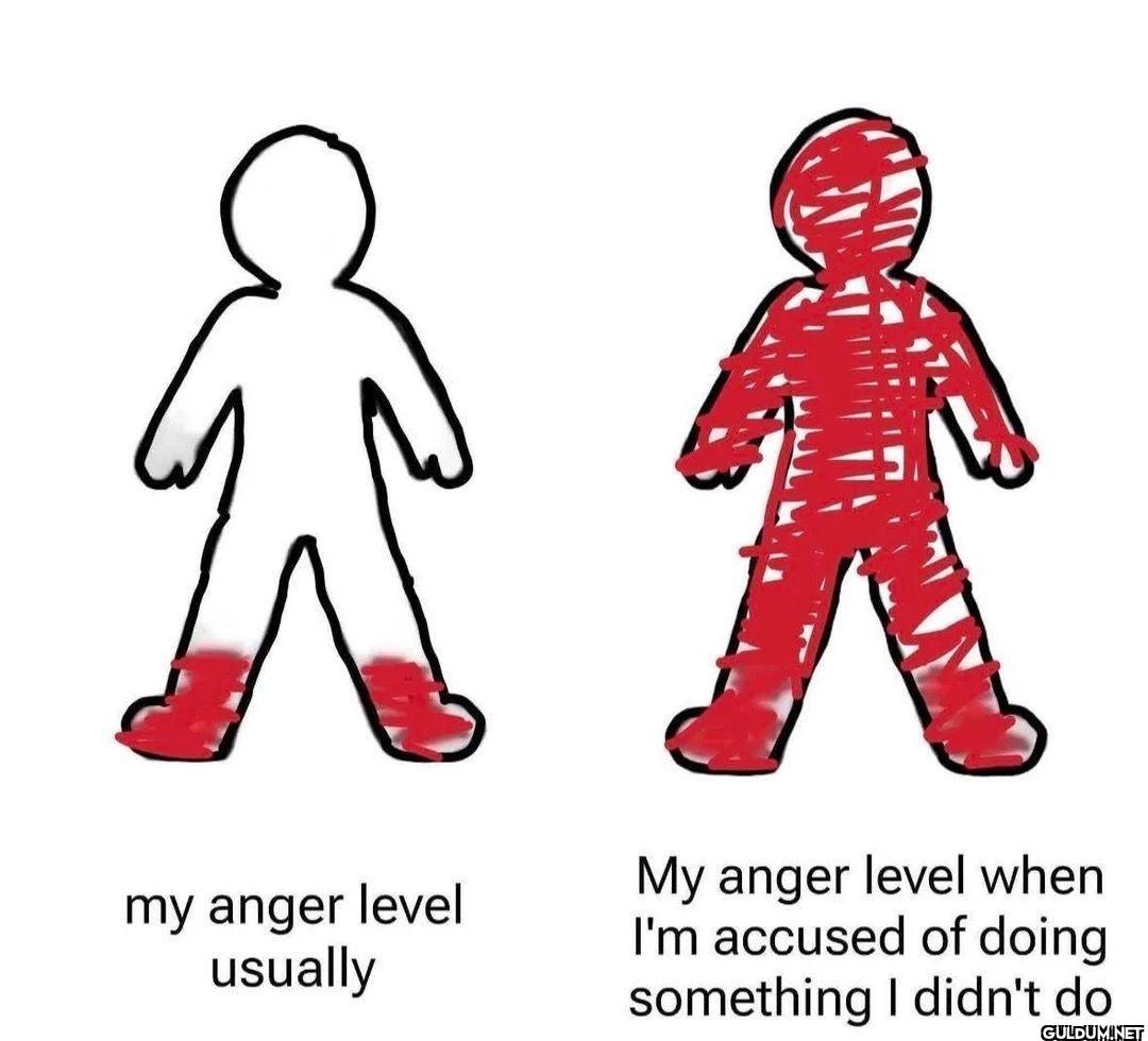 my anger level usually My...