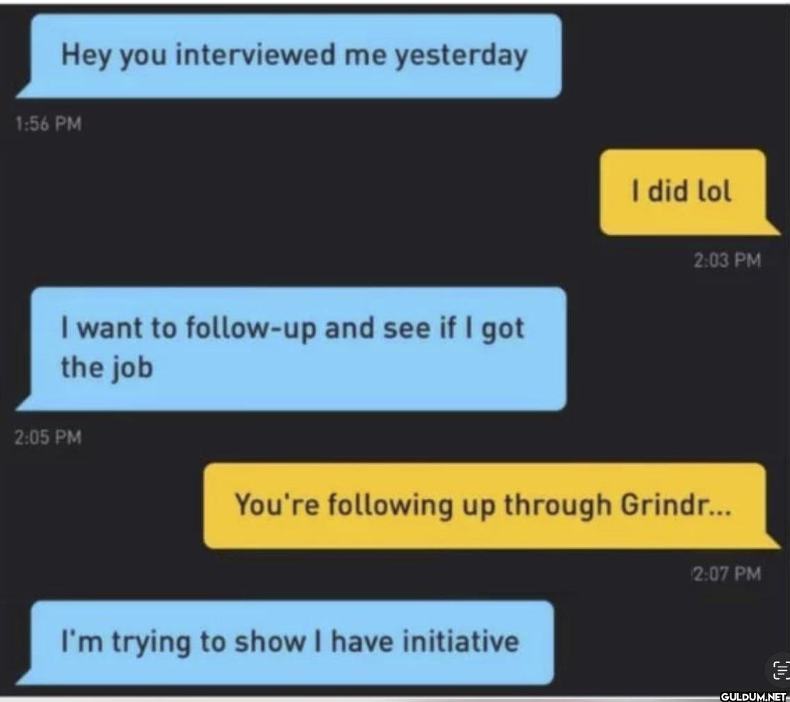 Hey you interviewed me...