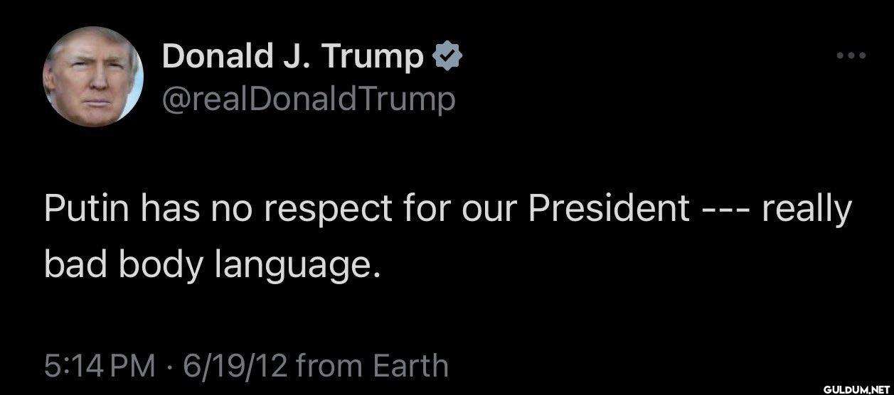 Putin has no respect for...