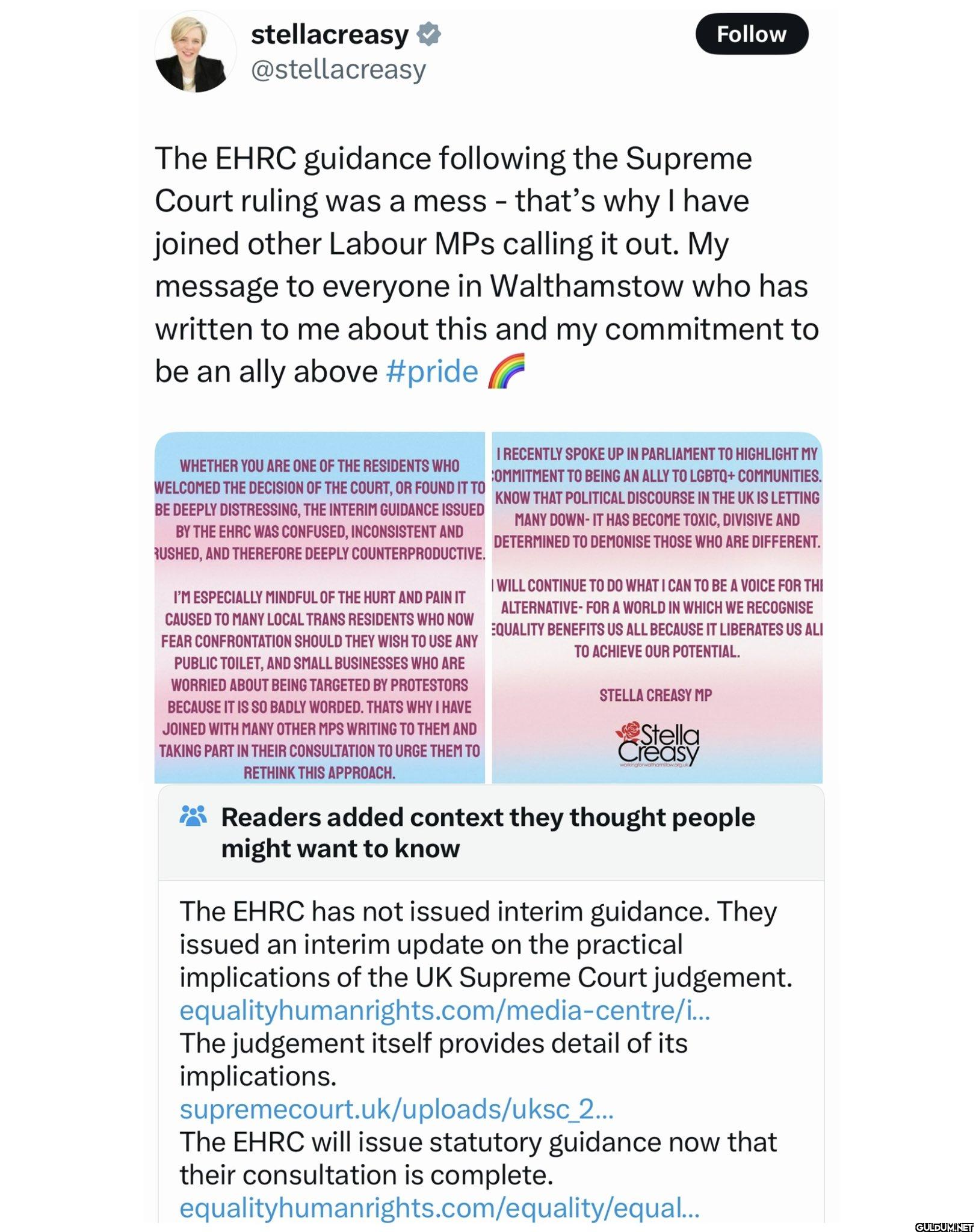Follow The EHRC guidance...