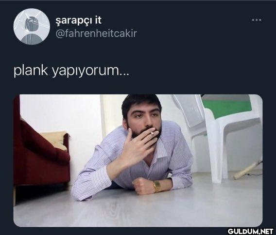 plank yapıyorum...
