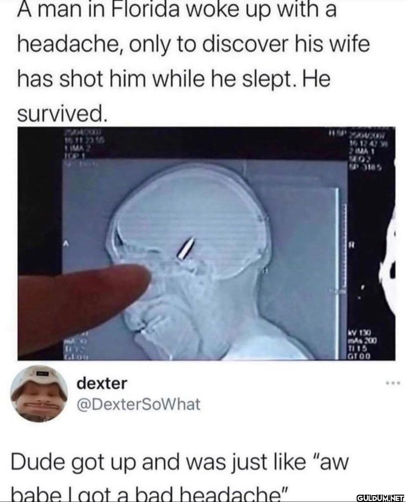 A man in Florida woke up...