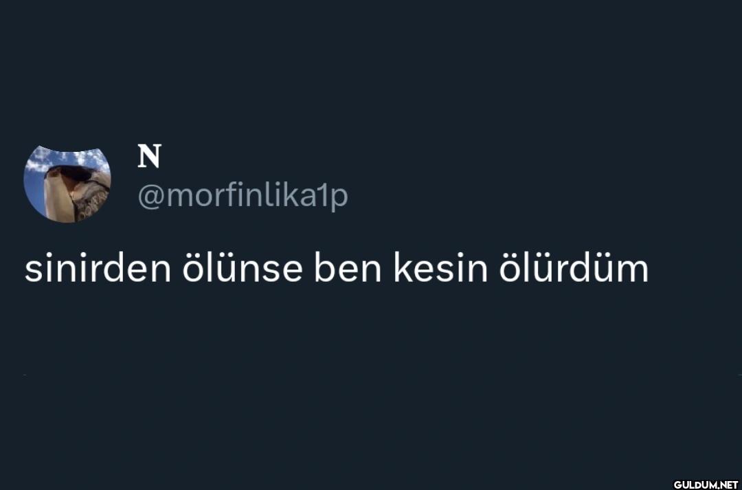 sinirden ölünse ben kesin ölürdüm