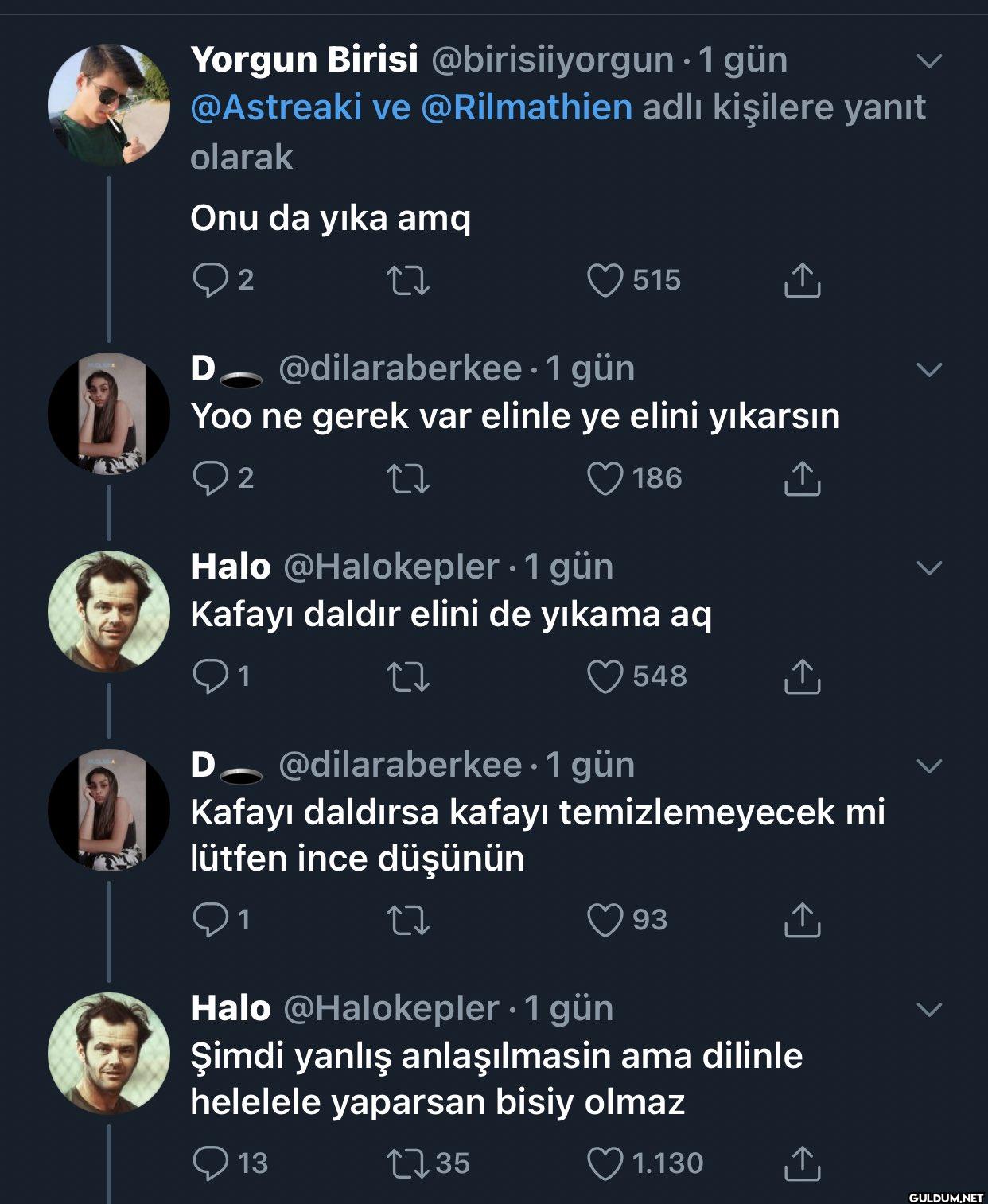 2 gün bulaşıkları yıkamayı...