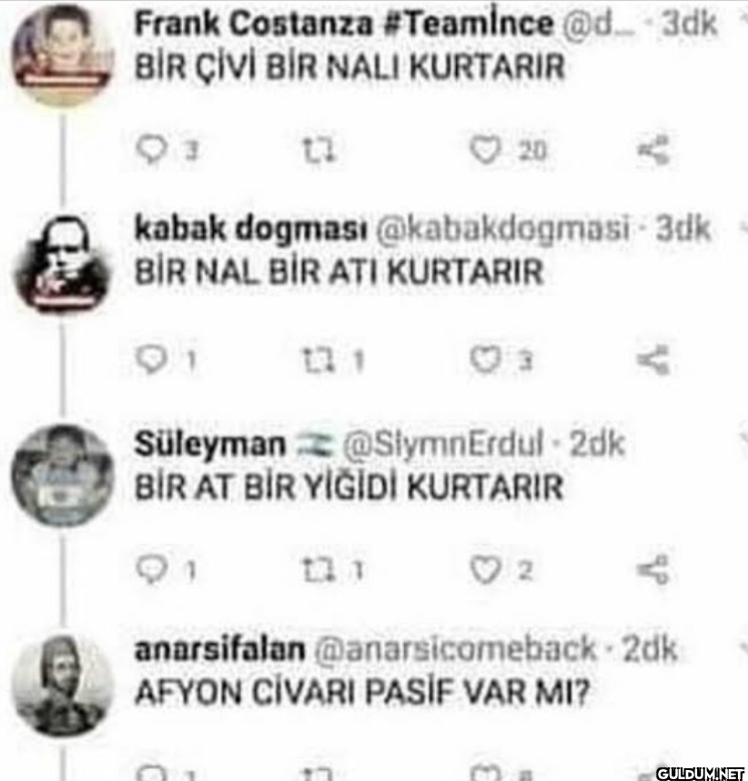 BİR ÇİVİ BİR NALI KURTARIR...