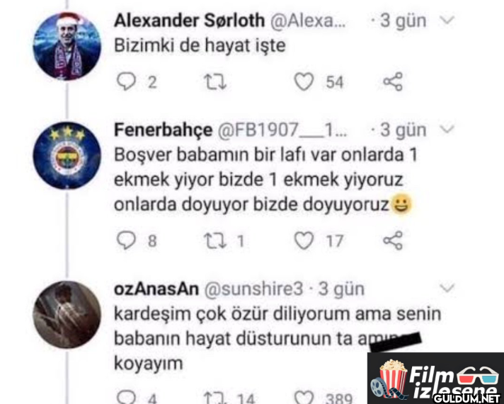 3 gün Bizimki de hayat...