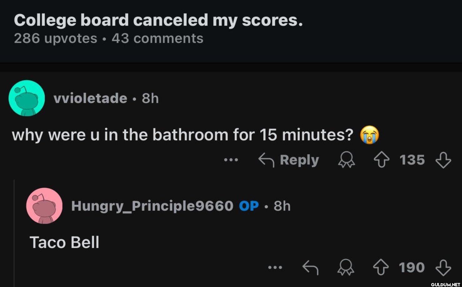 College board canceled my...