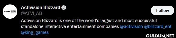 Activision Blizzard is one...