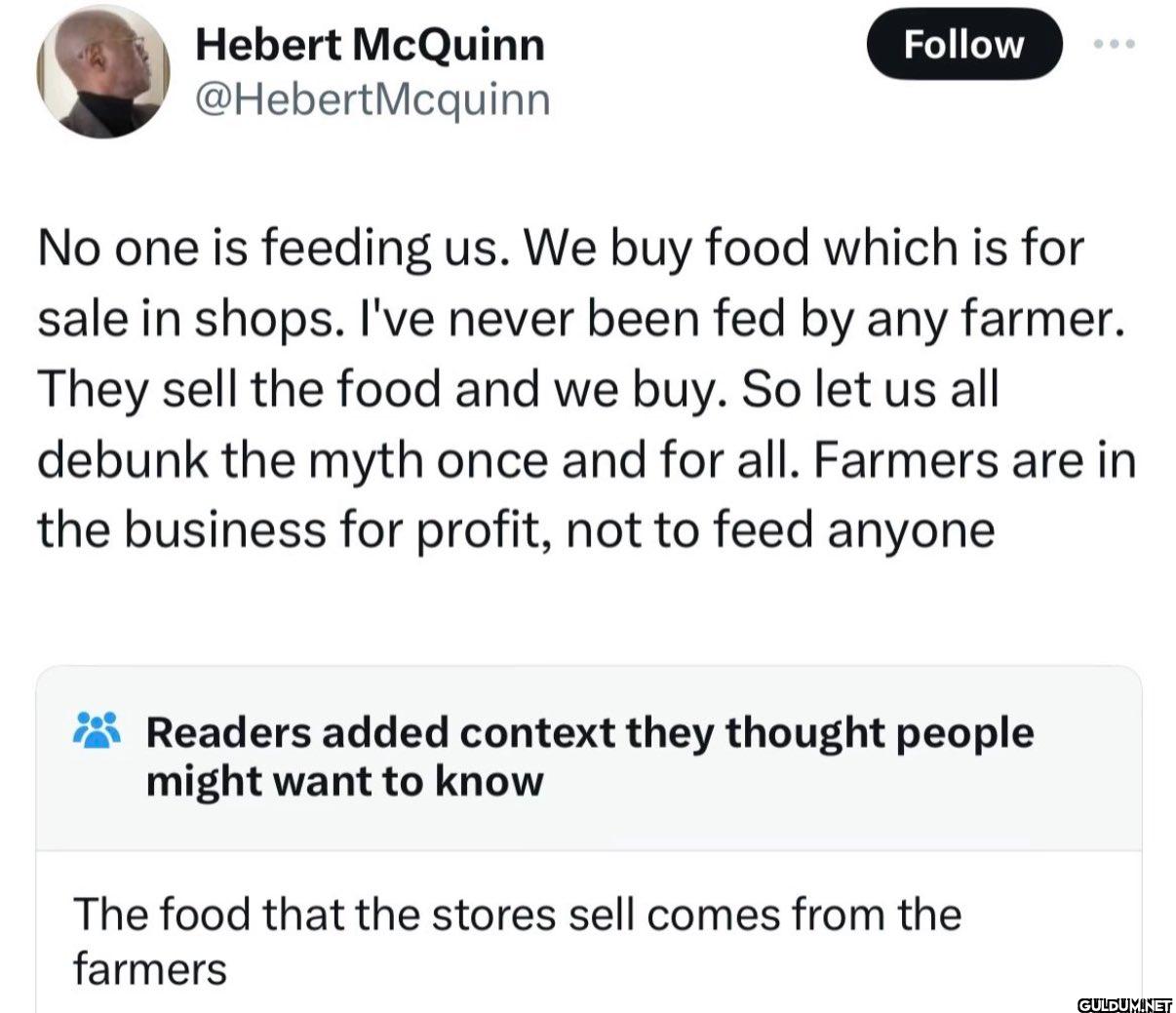Follow No one is feeding...