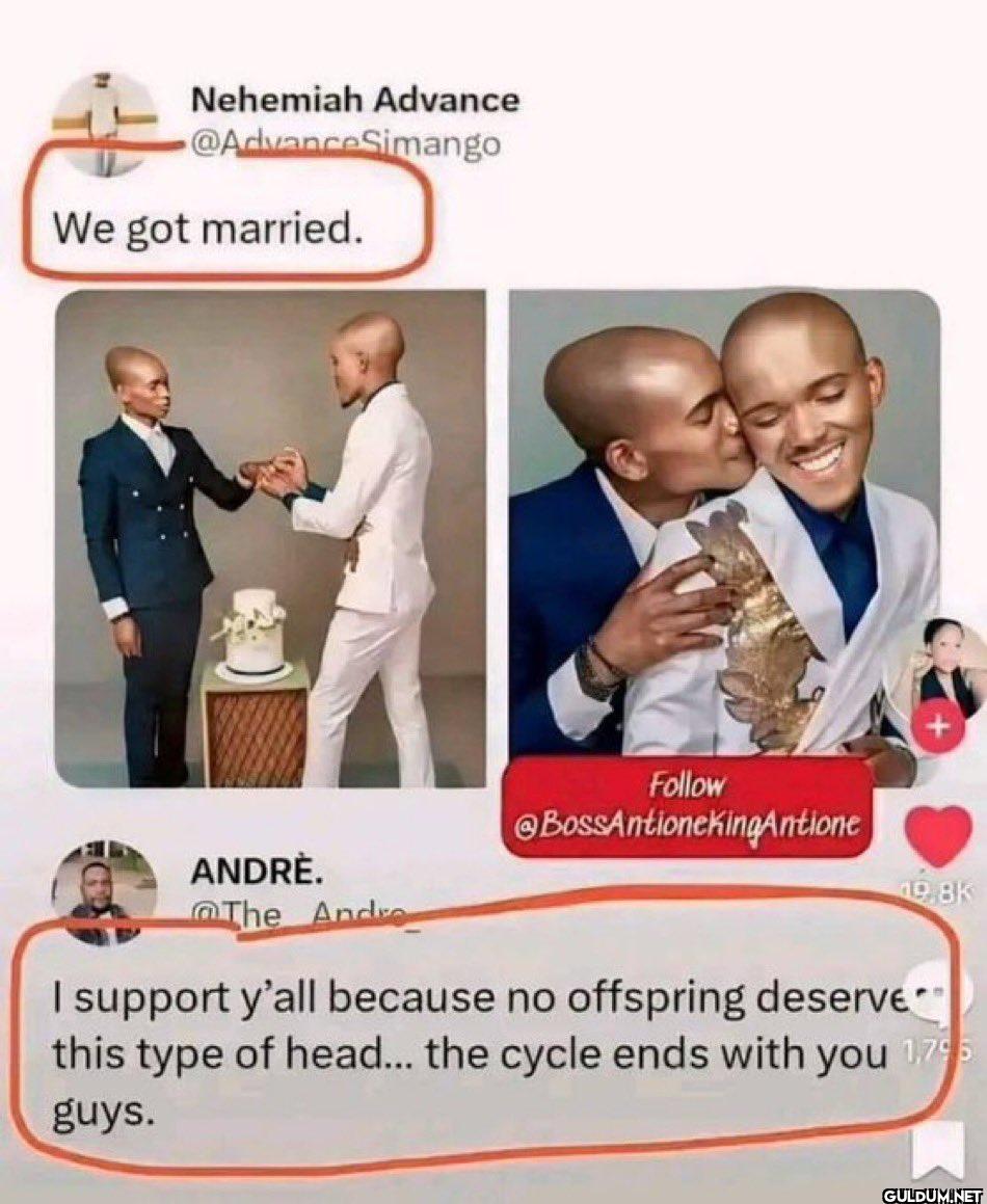 We got married. ANDRE. The...
