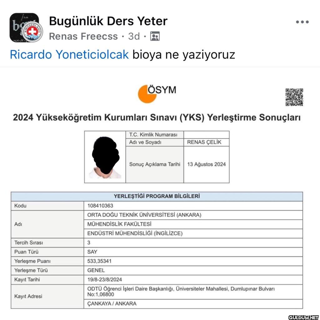 YKS SONUÇLARI AÇIKLAMIŞ....