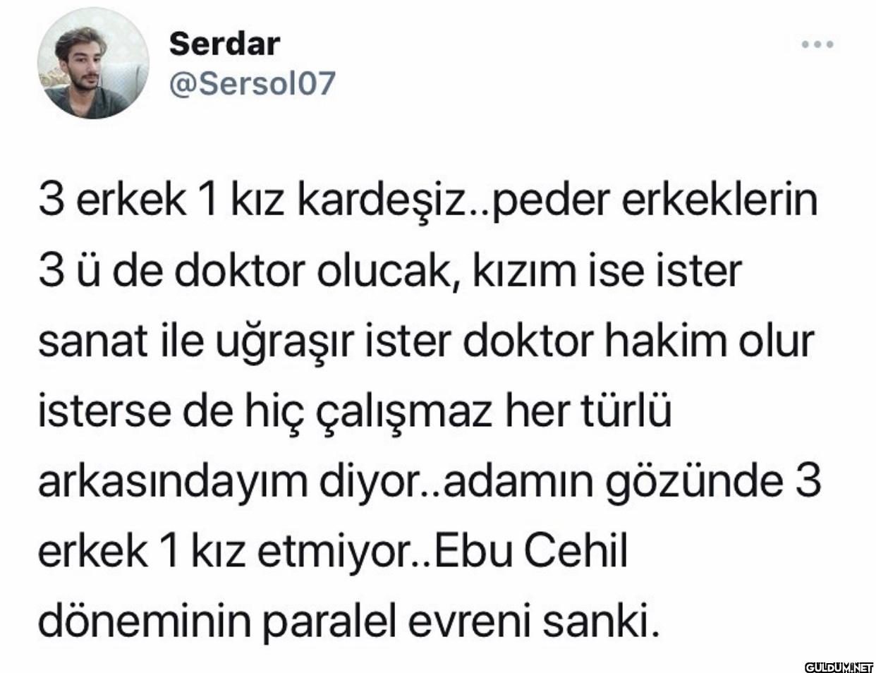 ... 3 erkek 1 kız...
