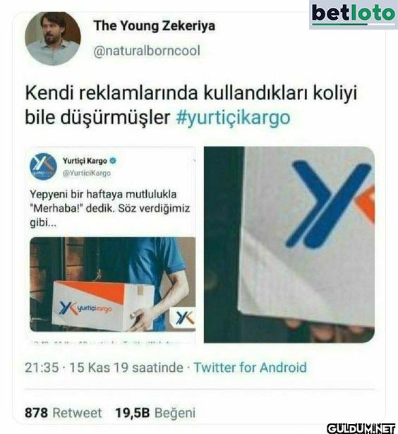 Kendi reklamlarında...