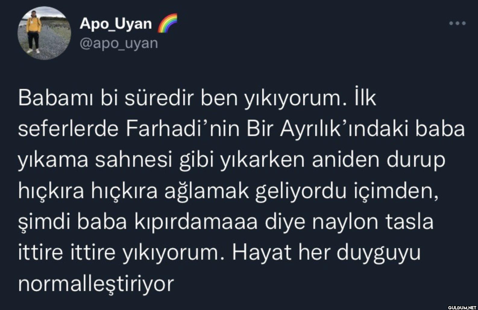 Babamı bi süredir ben...