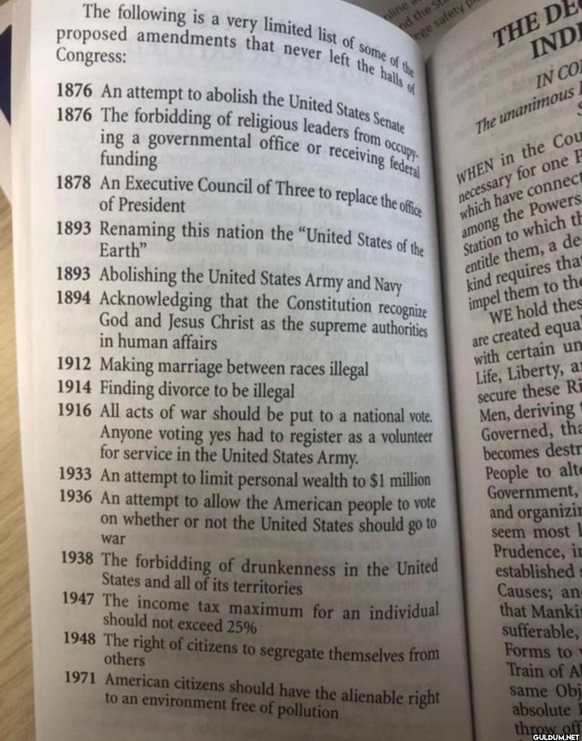 A list of proposed...