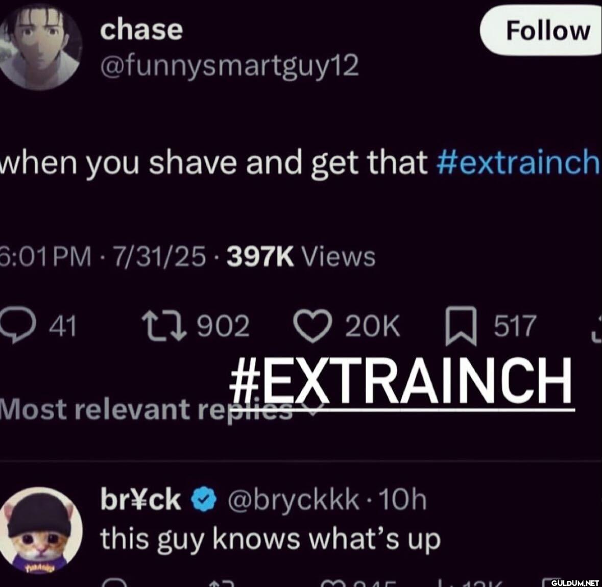 when you shave and get...
