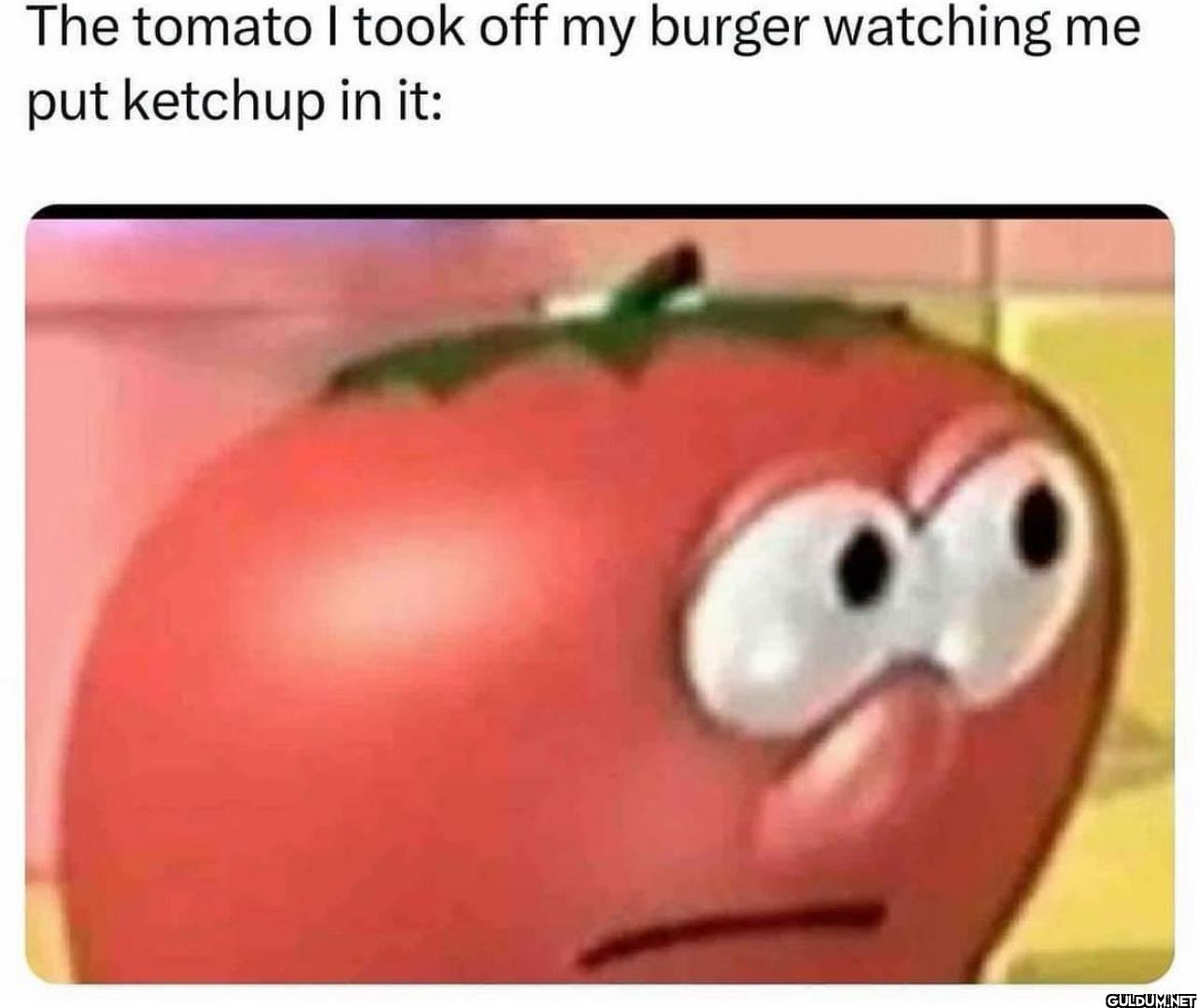 The tomato I took off my...