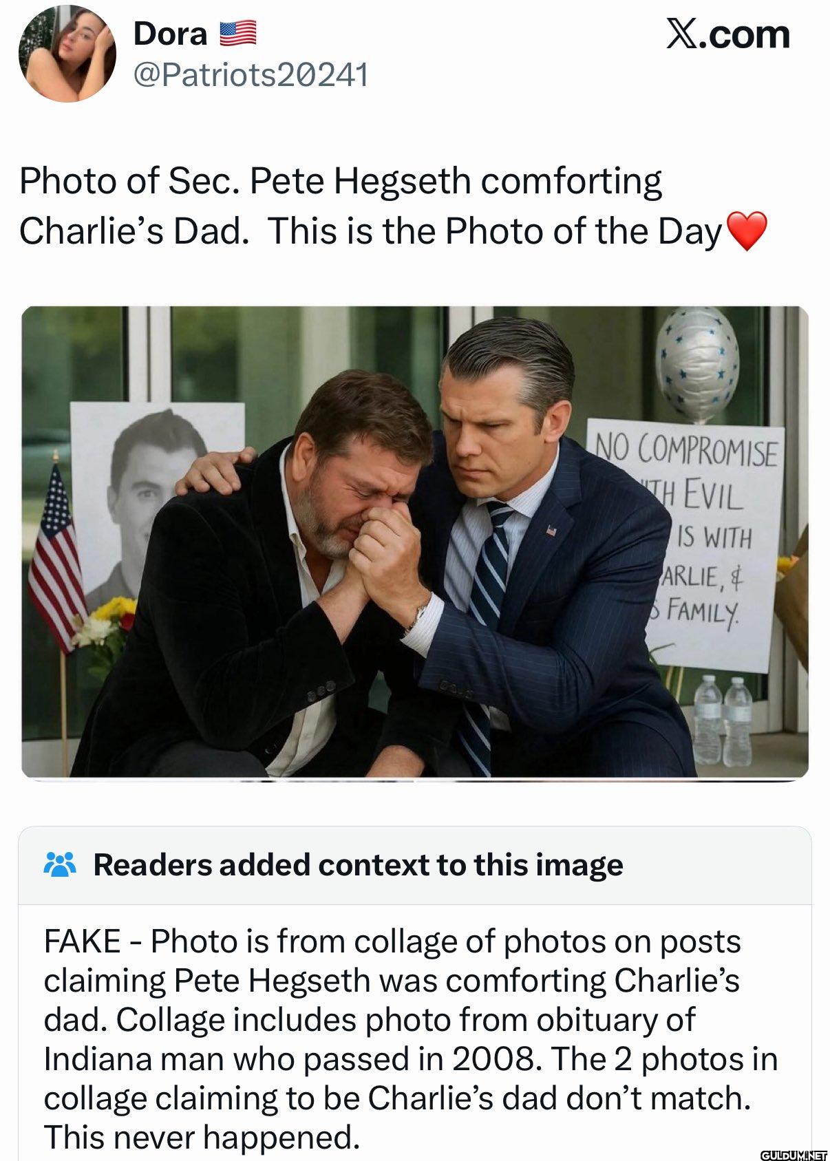 X.com Photo of Sec. Pete...